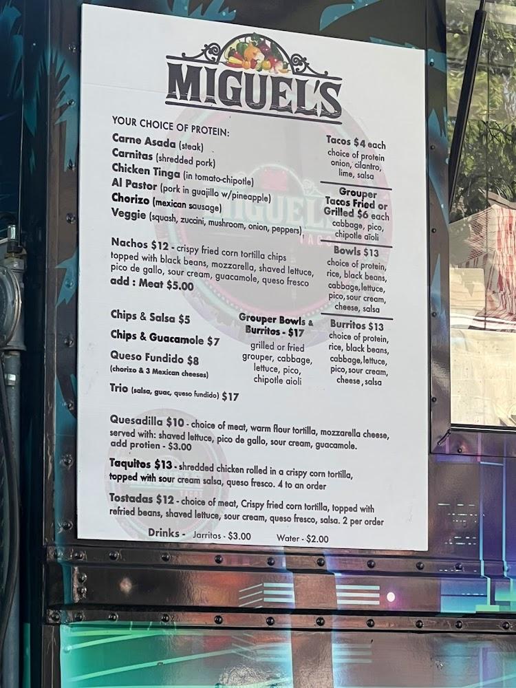 Miguel's Tacos Menu image 2