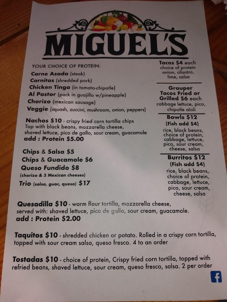 Miguel's Tacos Menu image 3