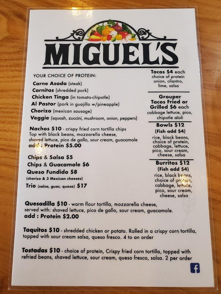 Miguel's Tacos Menu image 4
